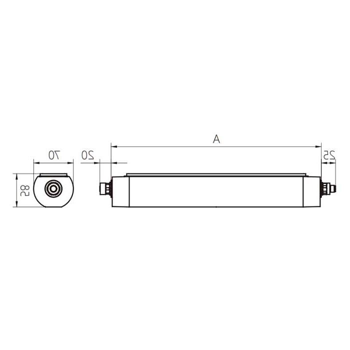 功率27W、尺寸A=650 mm x 70 mm、MQAL-48-LWN、A70291